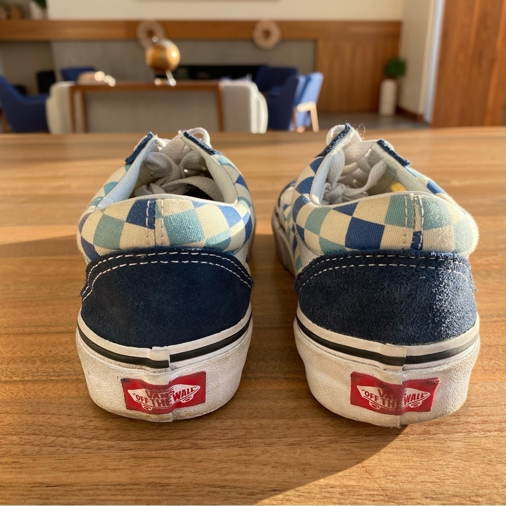 Vans Old Skool 'Blue Topaz Checkerboard, Size M4.5/ W6.0 - Picture 7 of 9